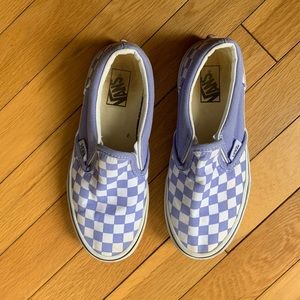 VGUC light purple checkered vans size 2